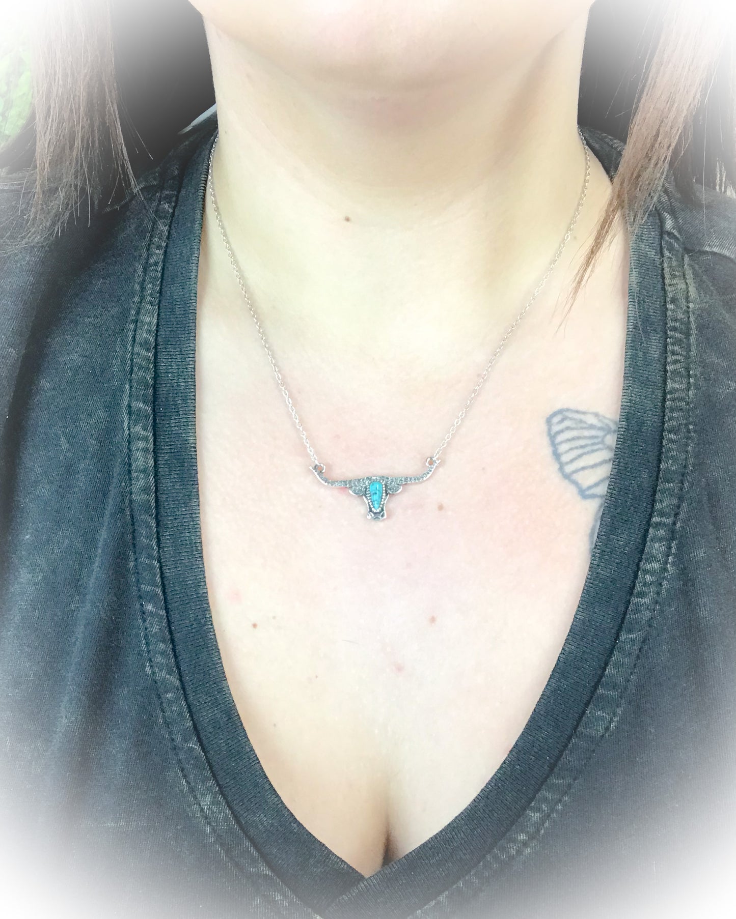 Longhorn Necklace - Silver
