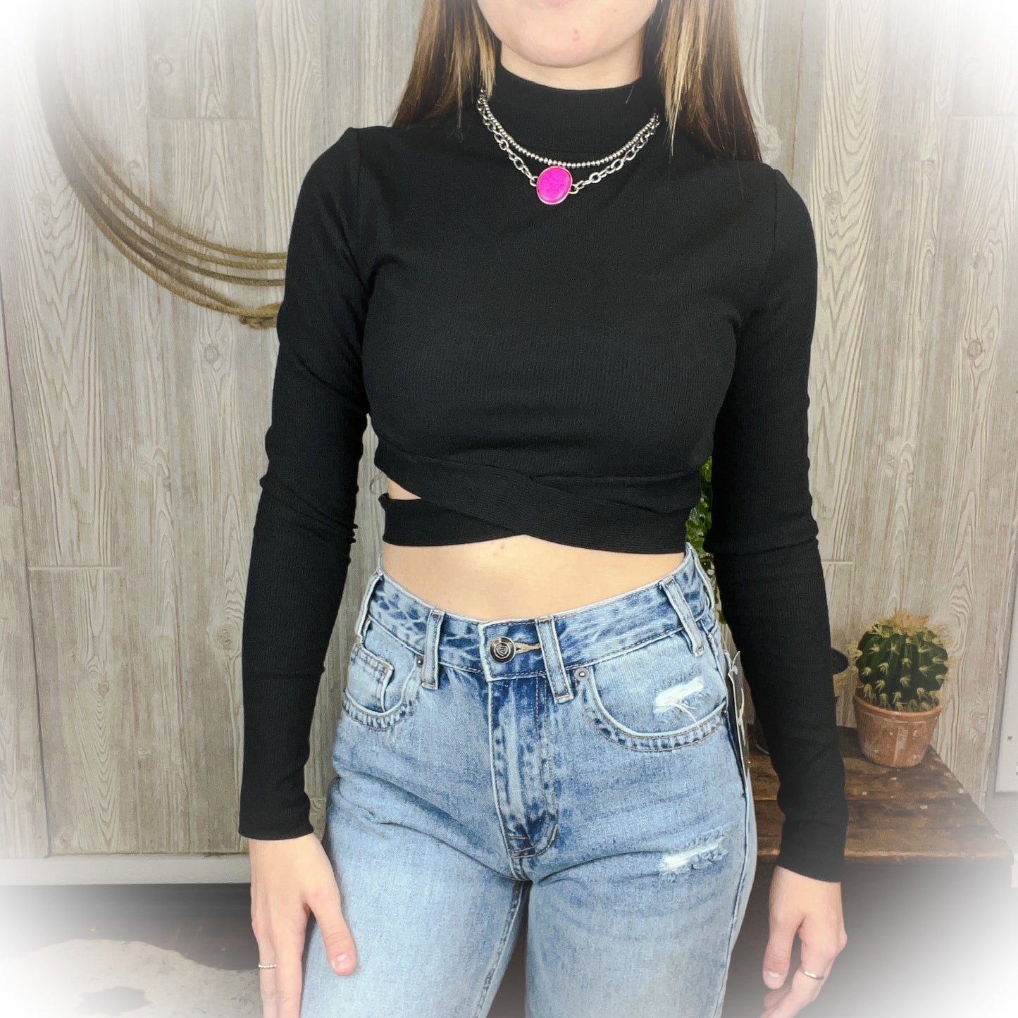 Criss Cross Top - Black
