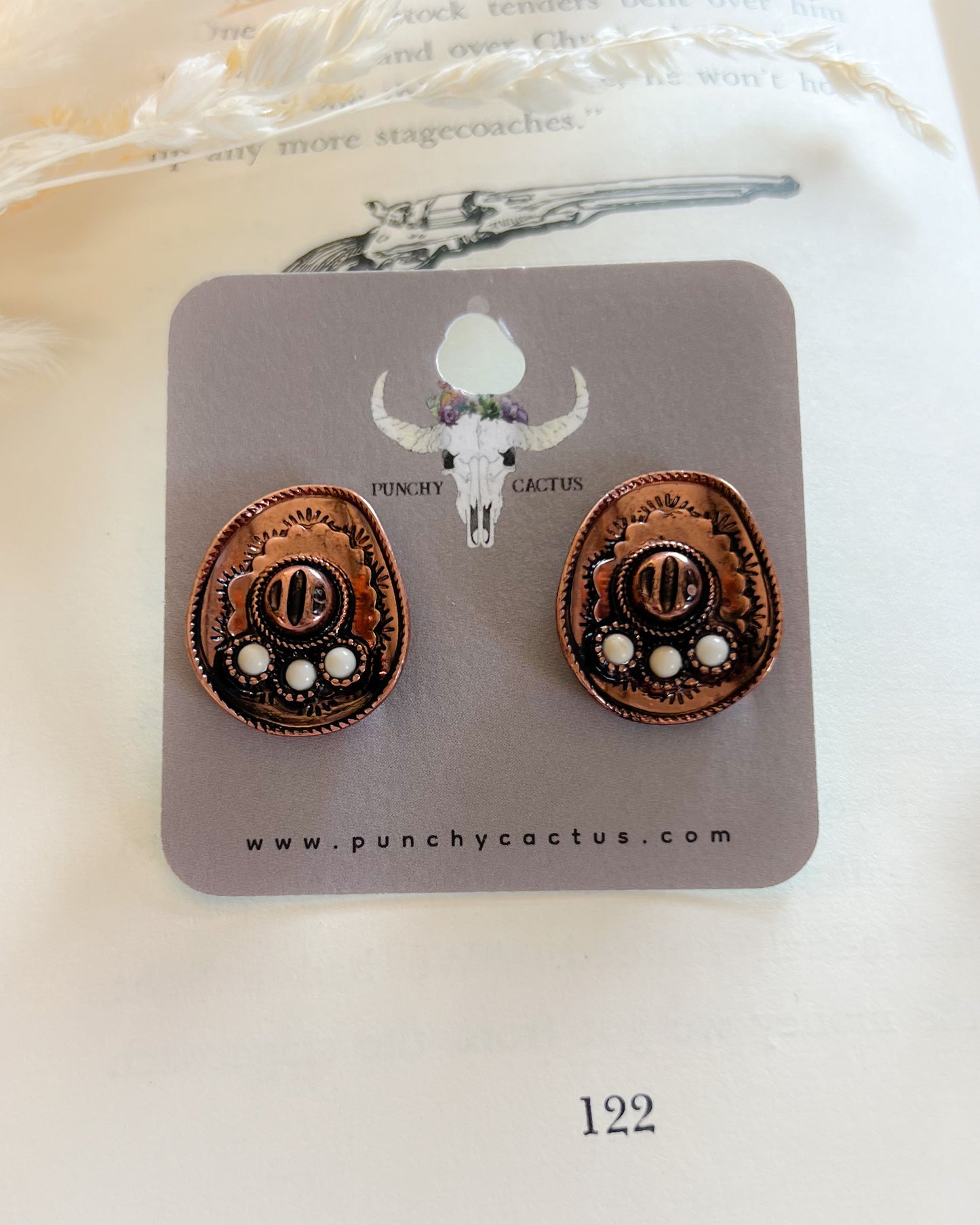 Mini Cowboy Hat Stud Earrings
