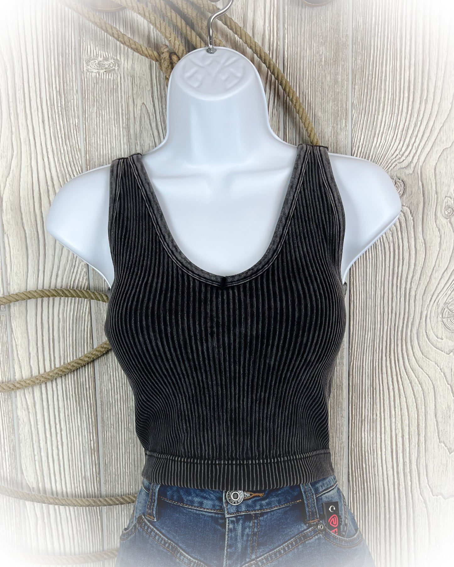 So Comfy V-Neck Cropped Tank Top