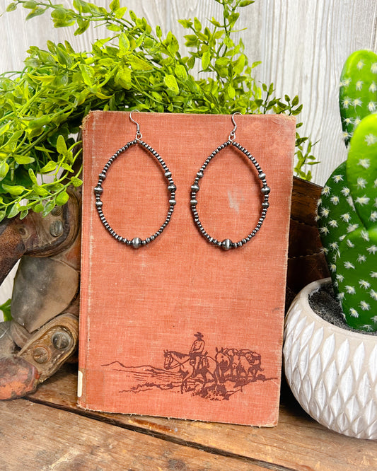 Simple Navajo Style Pearl Dangle Earings- Multiple Colors