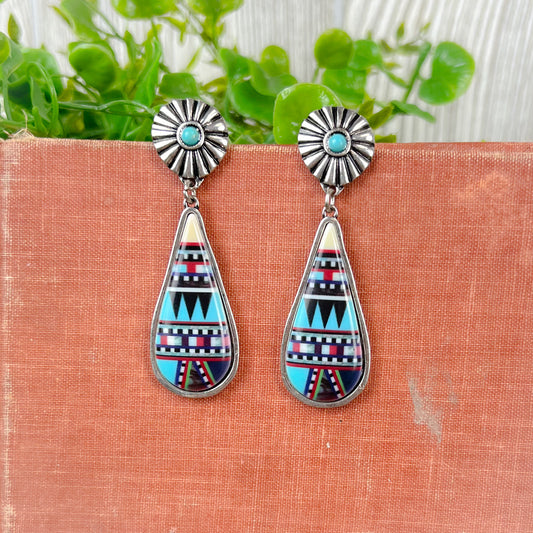 Have It Western Printed Earrings