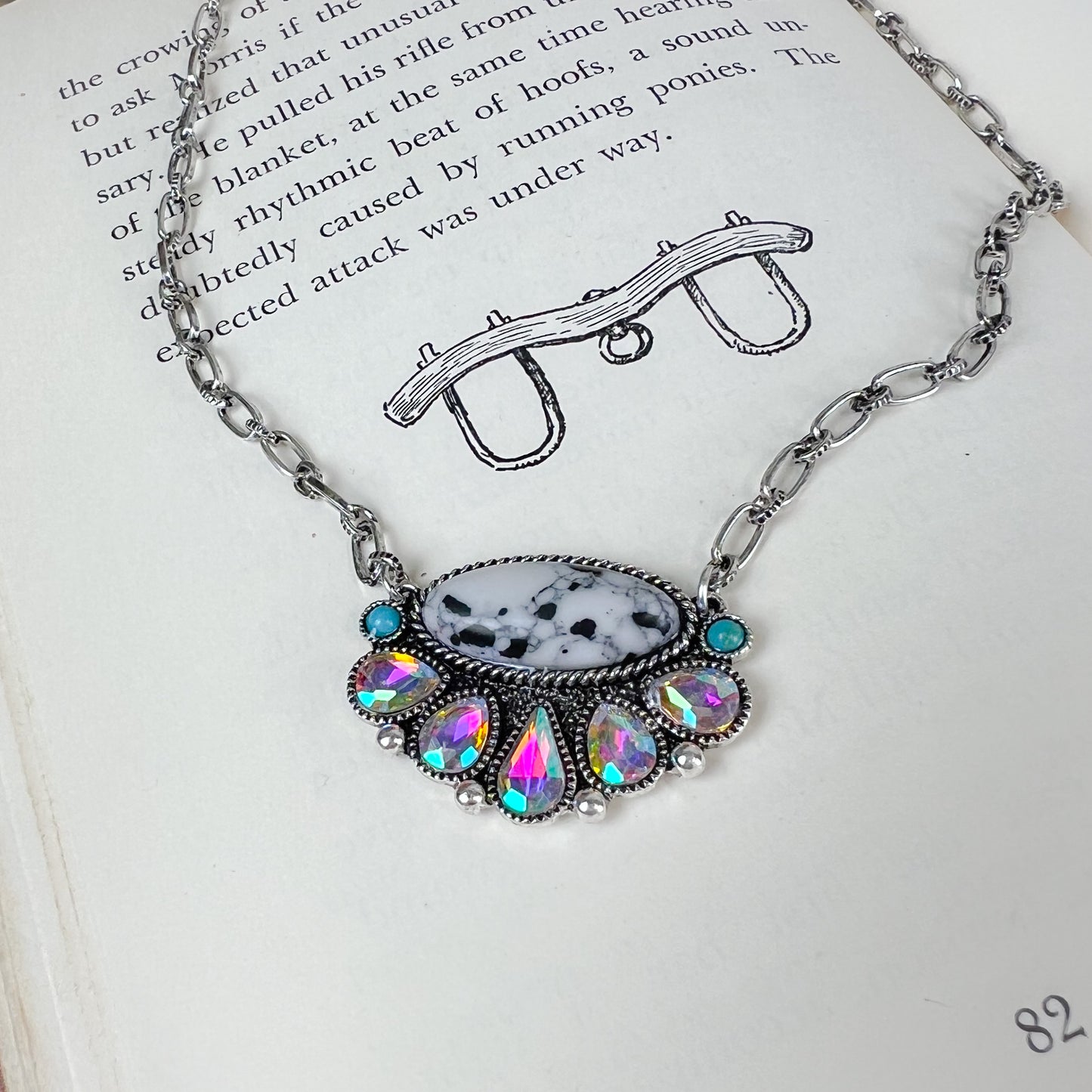 See You Western Necklace - White