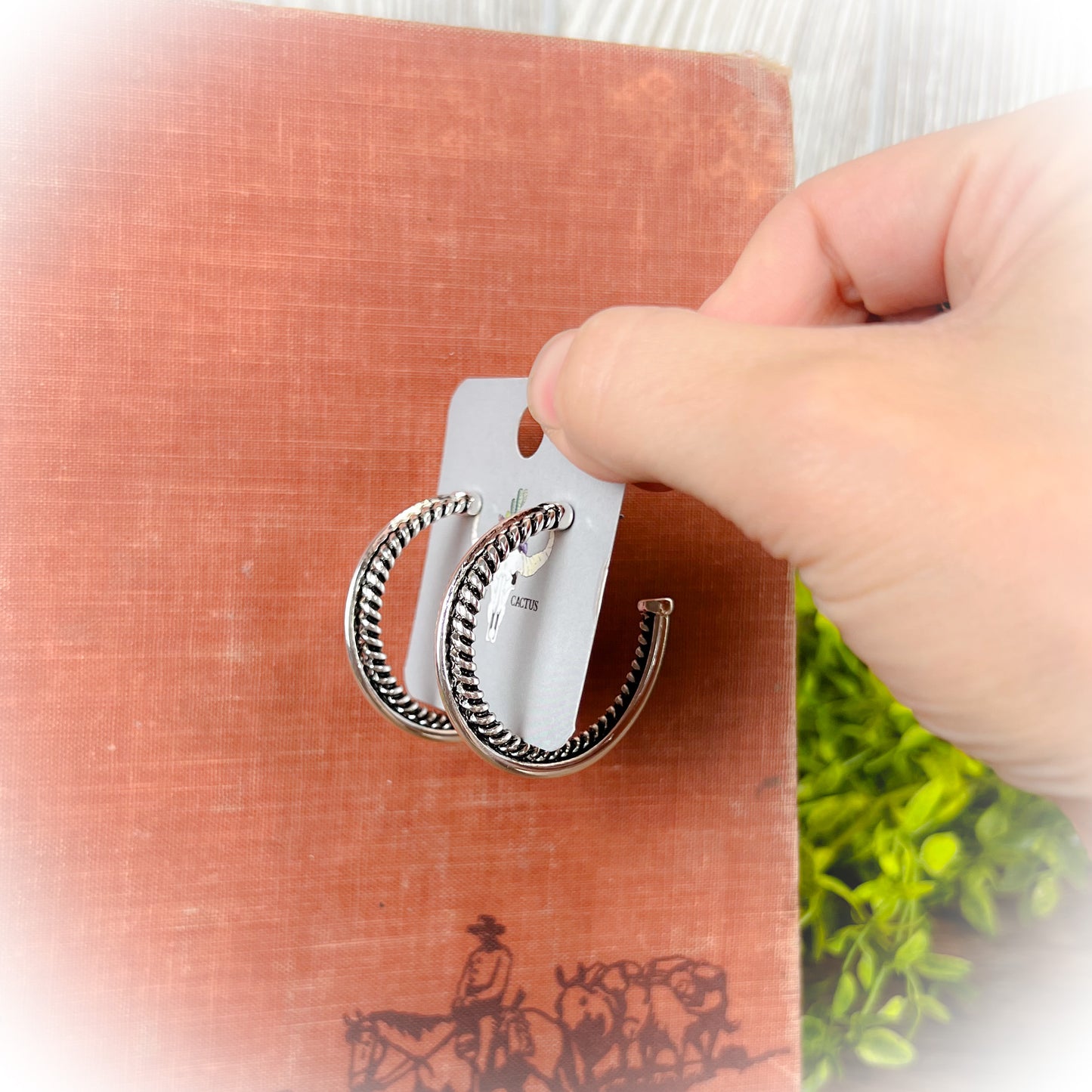 Crossover Semi Hoop Earrings