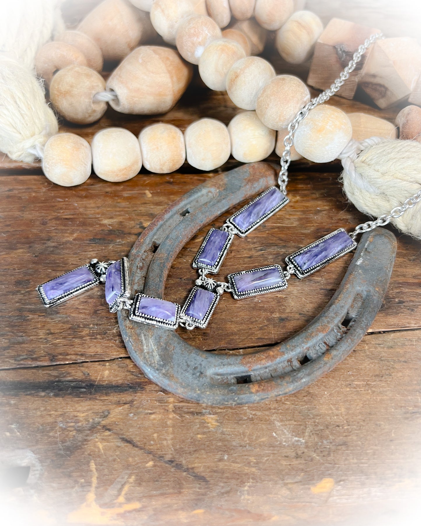 Jolene Lariat Necklace - Purple