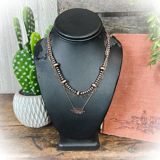South Texas Layered Necklace - Bronze