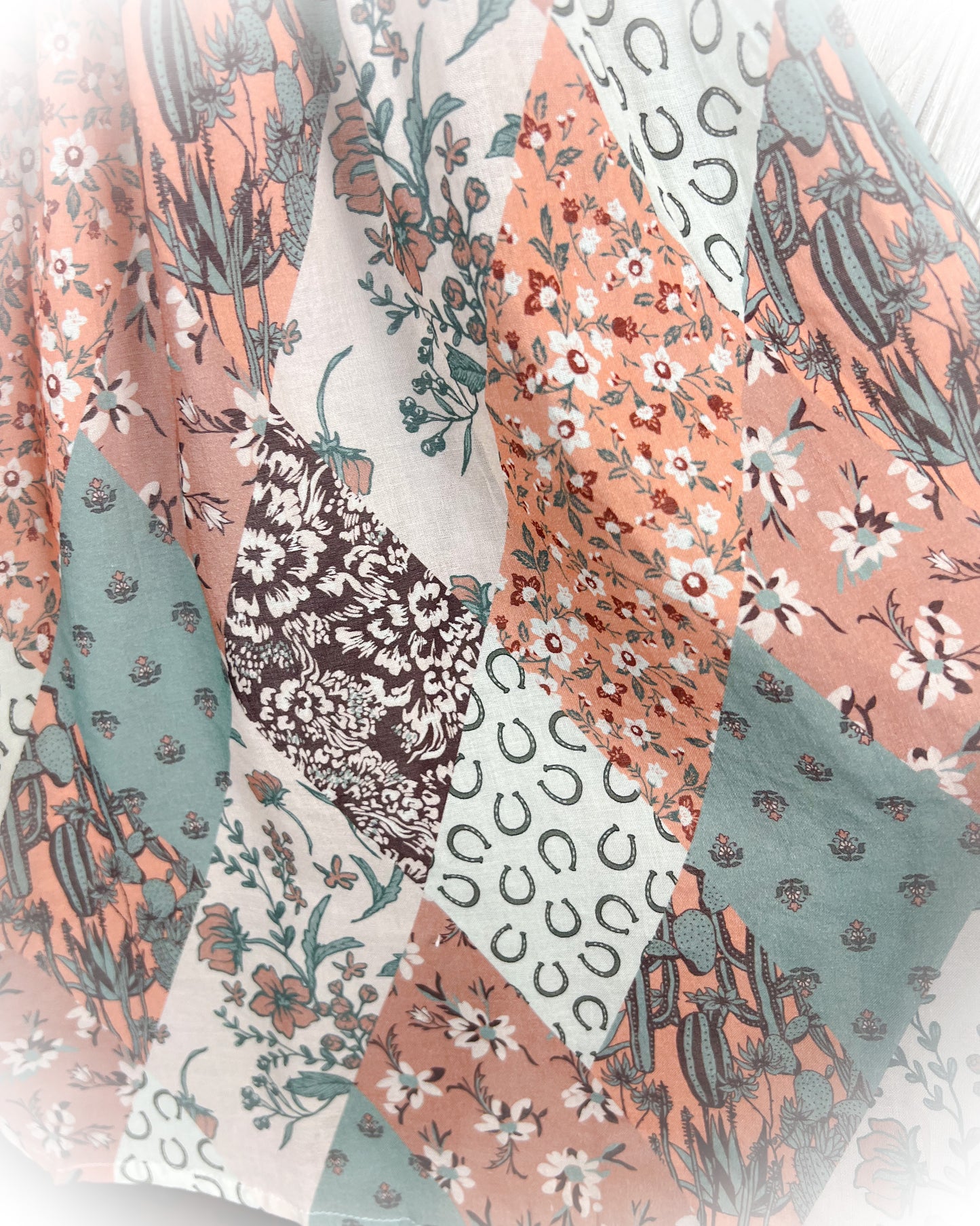 Patchwork Print Mini Dress