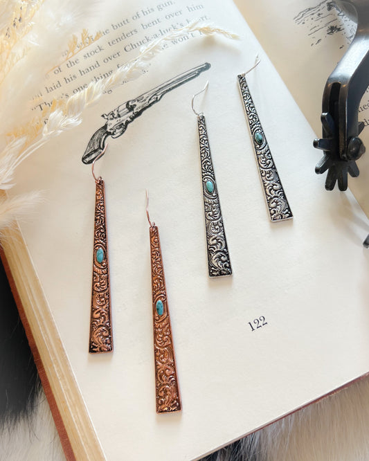 Simple Western Dangle Earrings - Multiple Colors