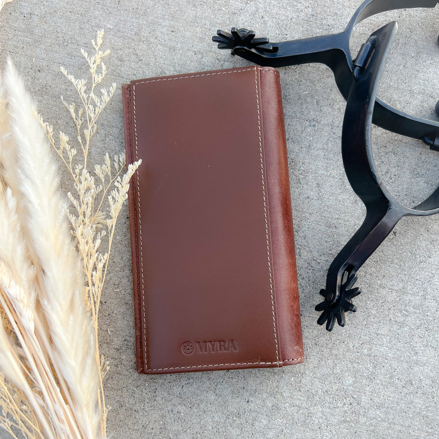 Lane Western Tooled Leather Men's Rodeo Wallet