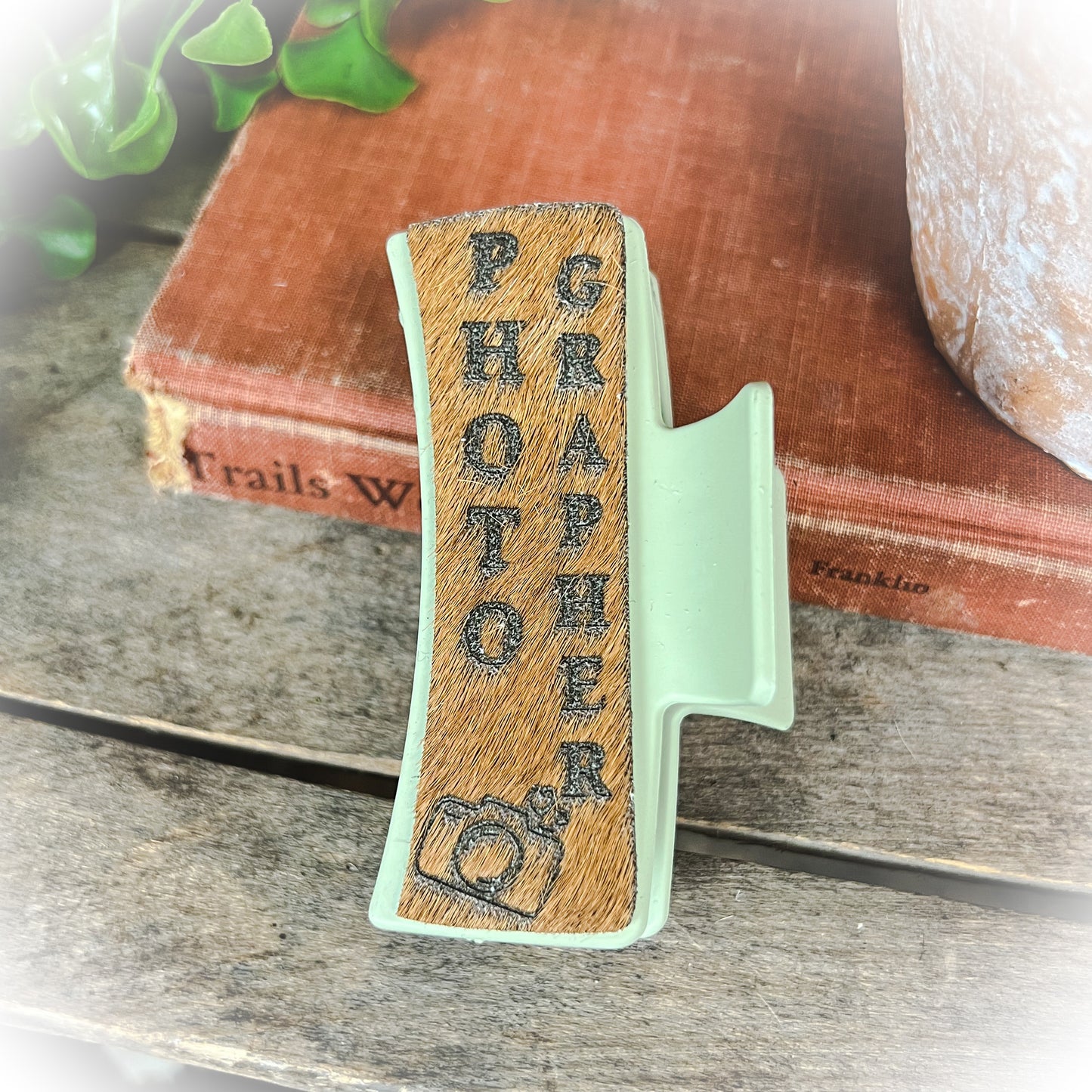 Photographer Western Cowhide Claw Clips