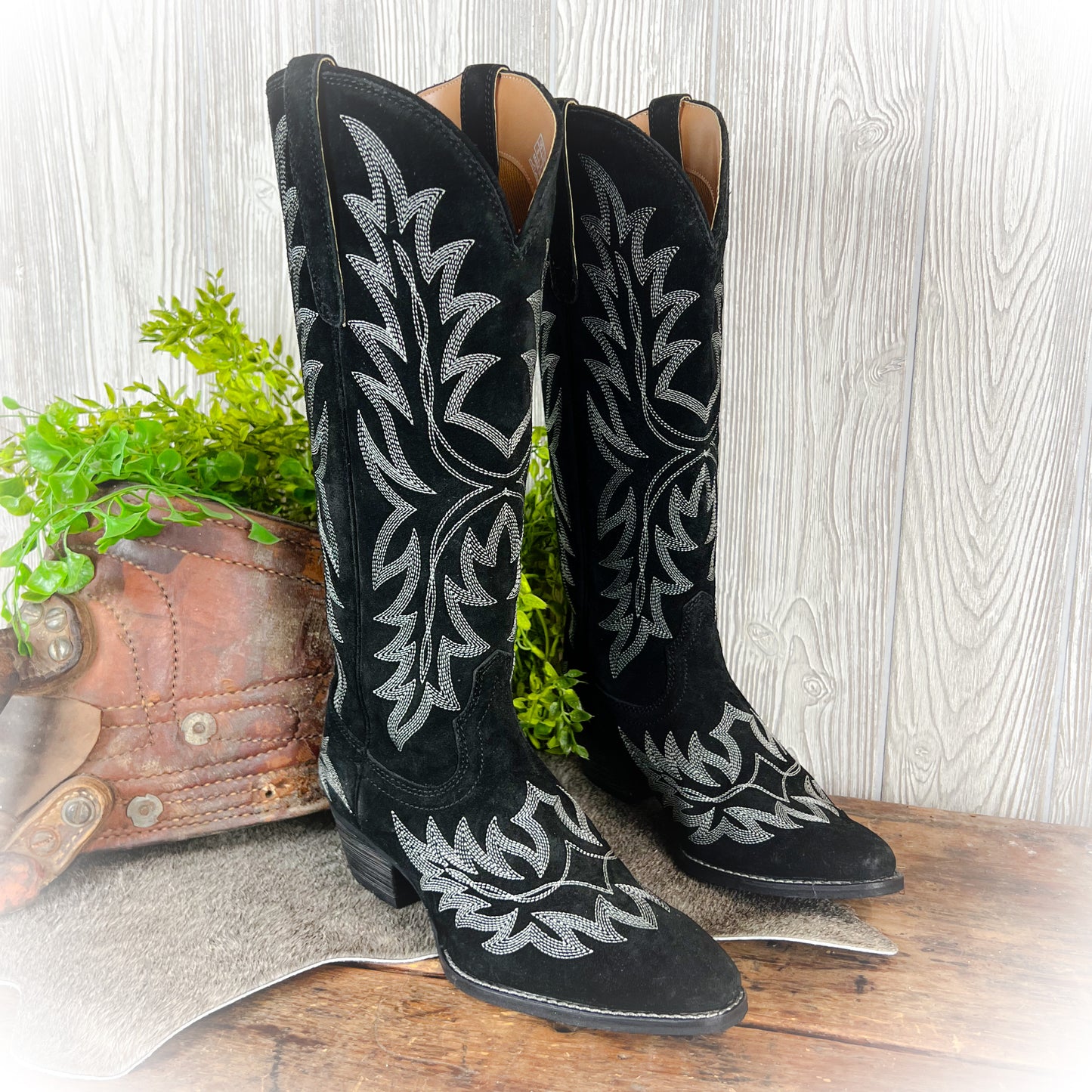 Midnight Ryder Black Leather Boots