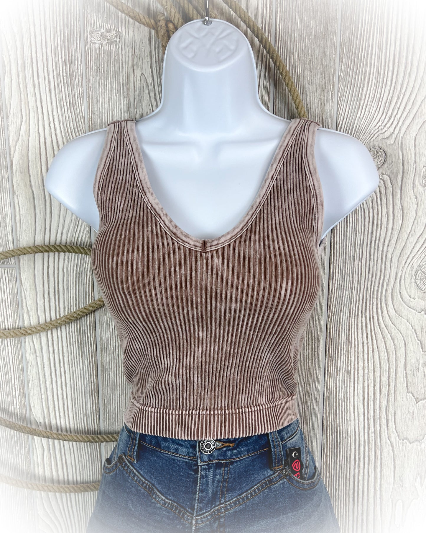 So Comfy V-Neck Cropped Tank Top