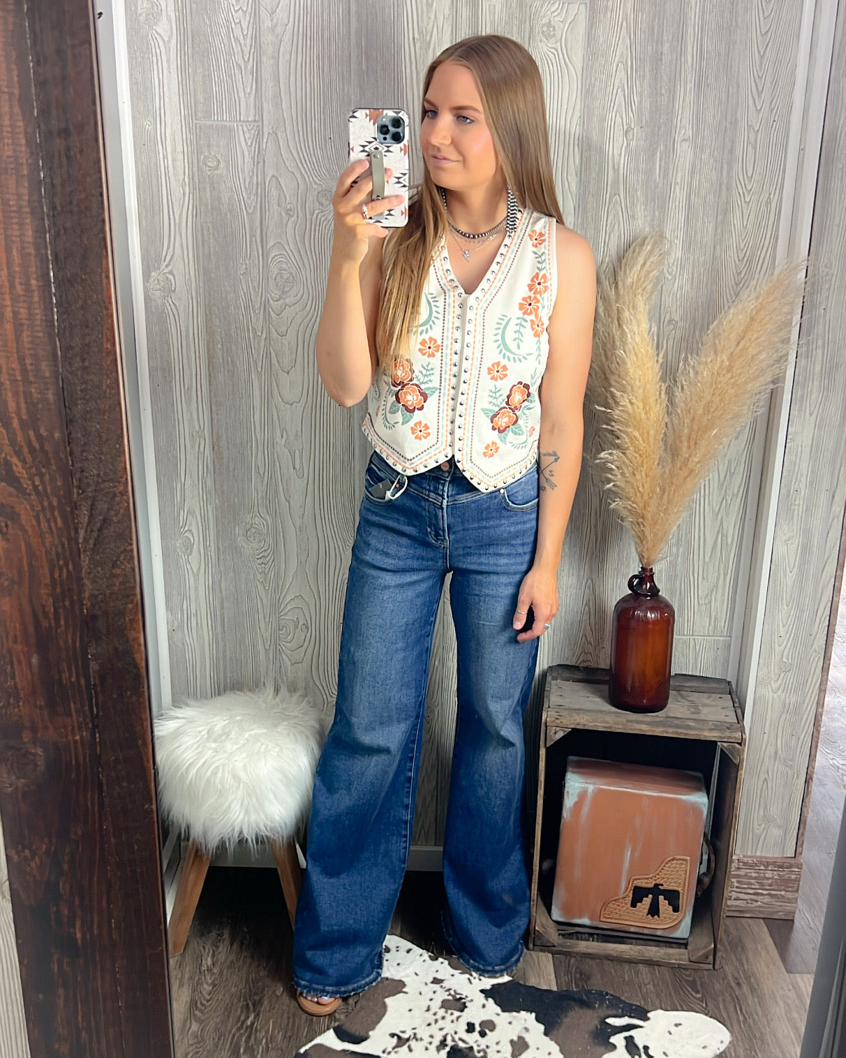 Wildflower Ridge Studded Boho Vest