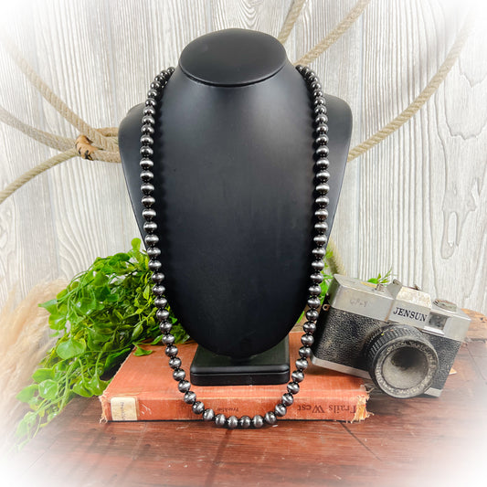 Gaucha Navajo Style Pearl Necklace – 10mm – 30"