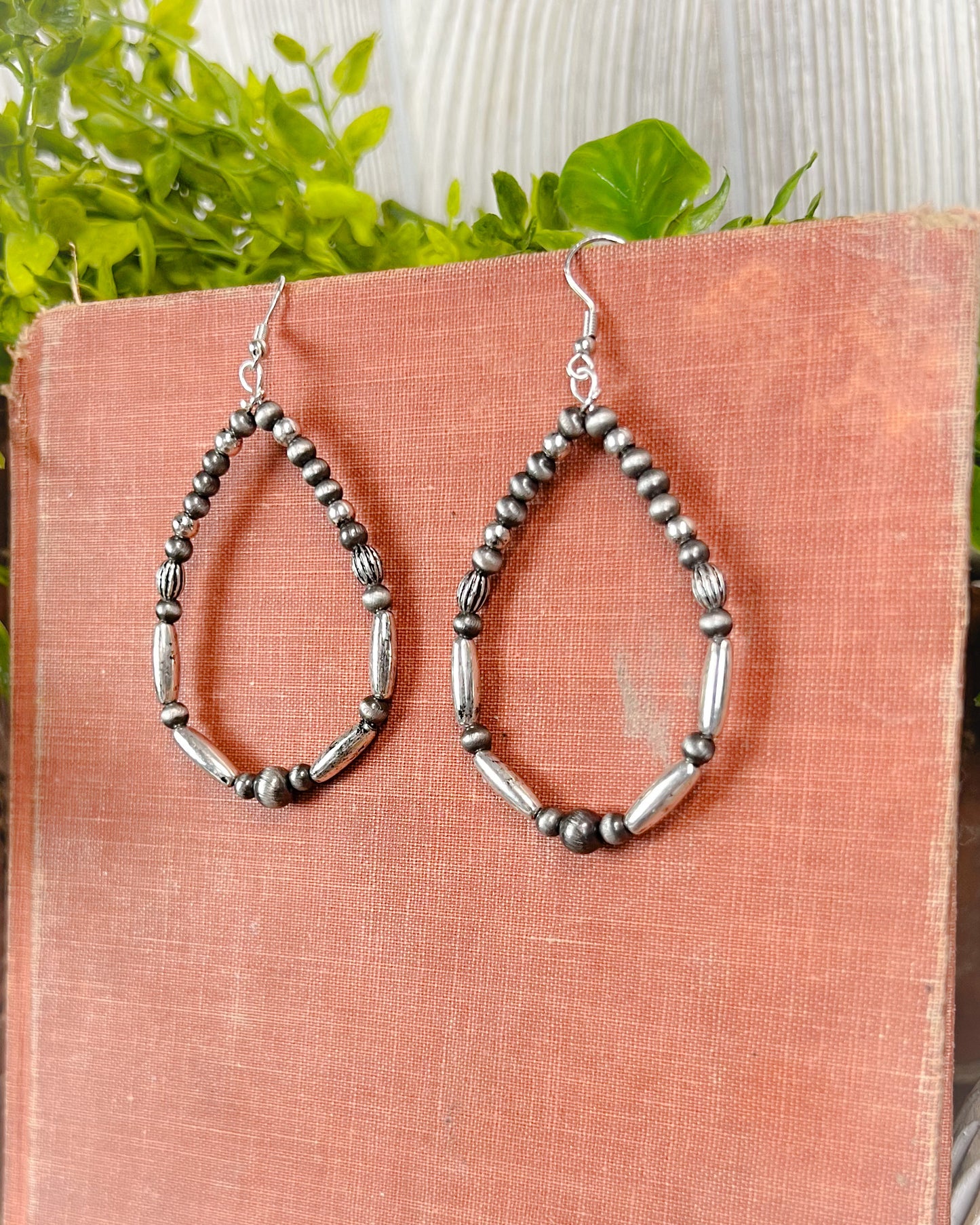 Upgraded Navajo Style Pearl Dangle Earrings