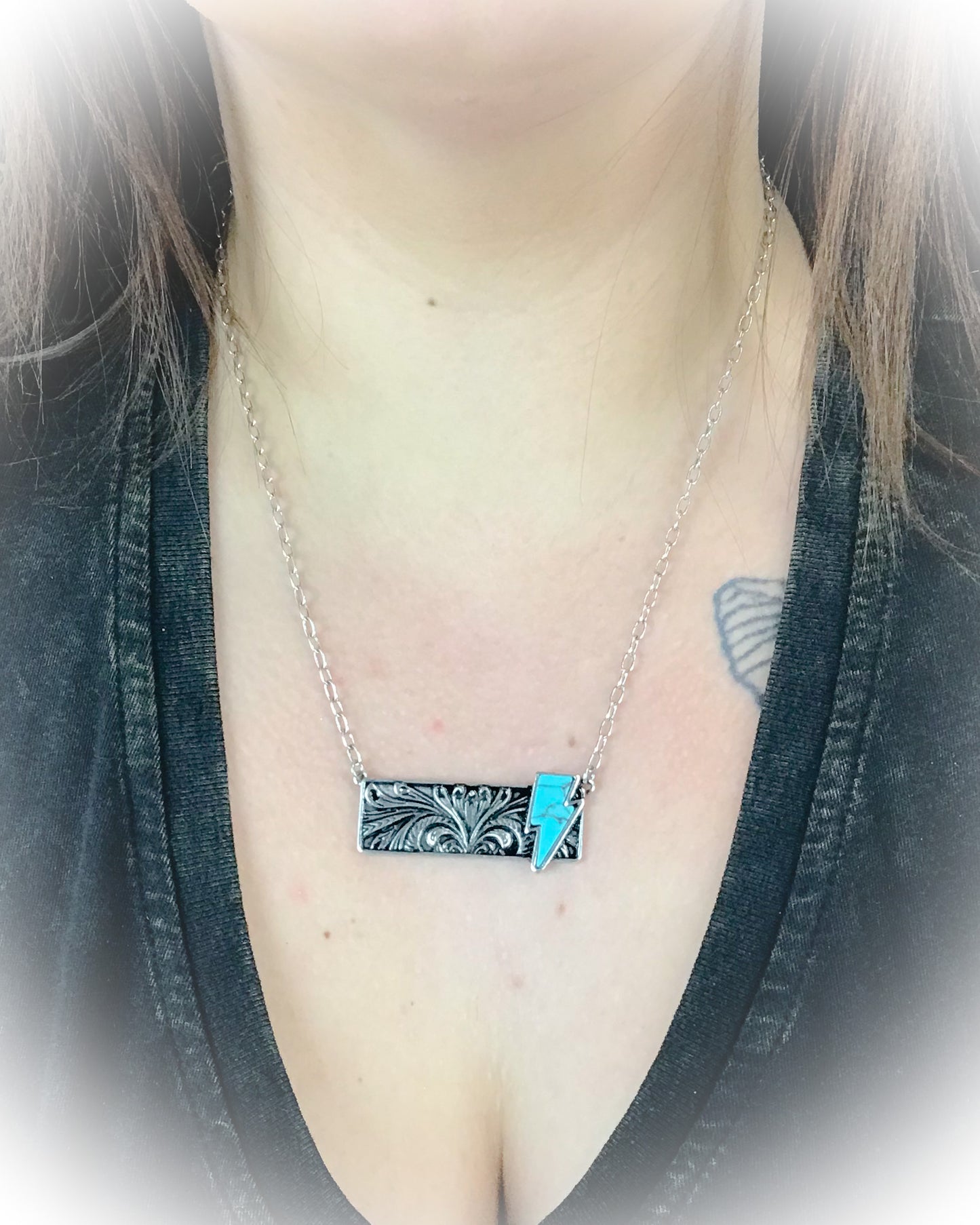 Lightning Bolt Bar Necklace