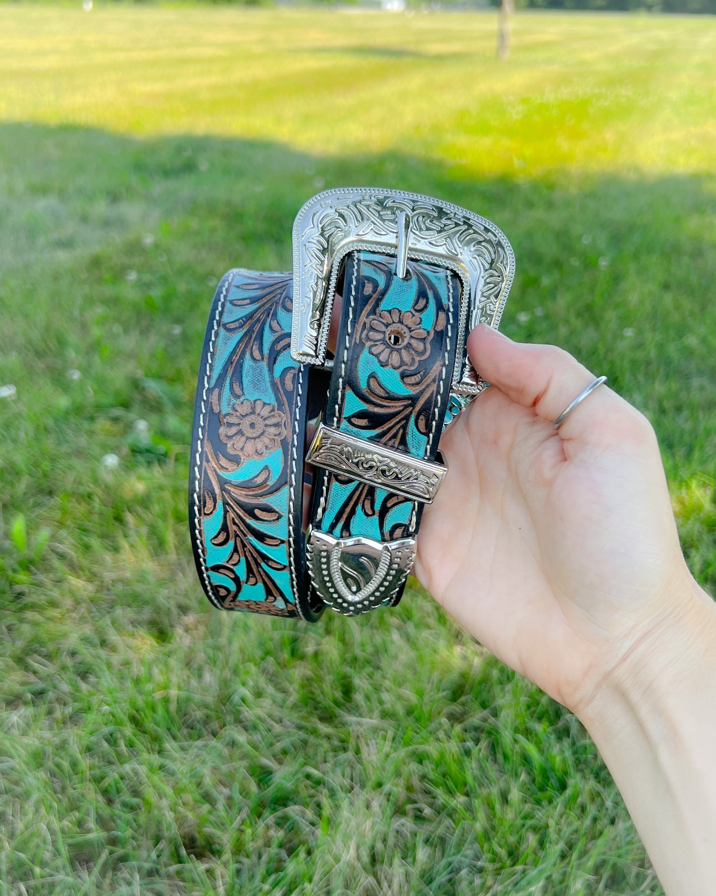 Western Ridge Tooled Leather Belt