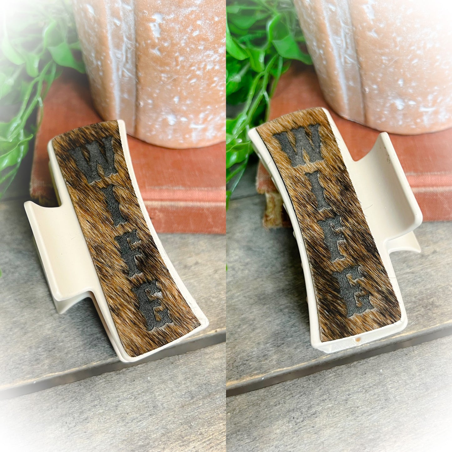 z-Wife Cowhide Claw Clips