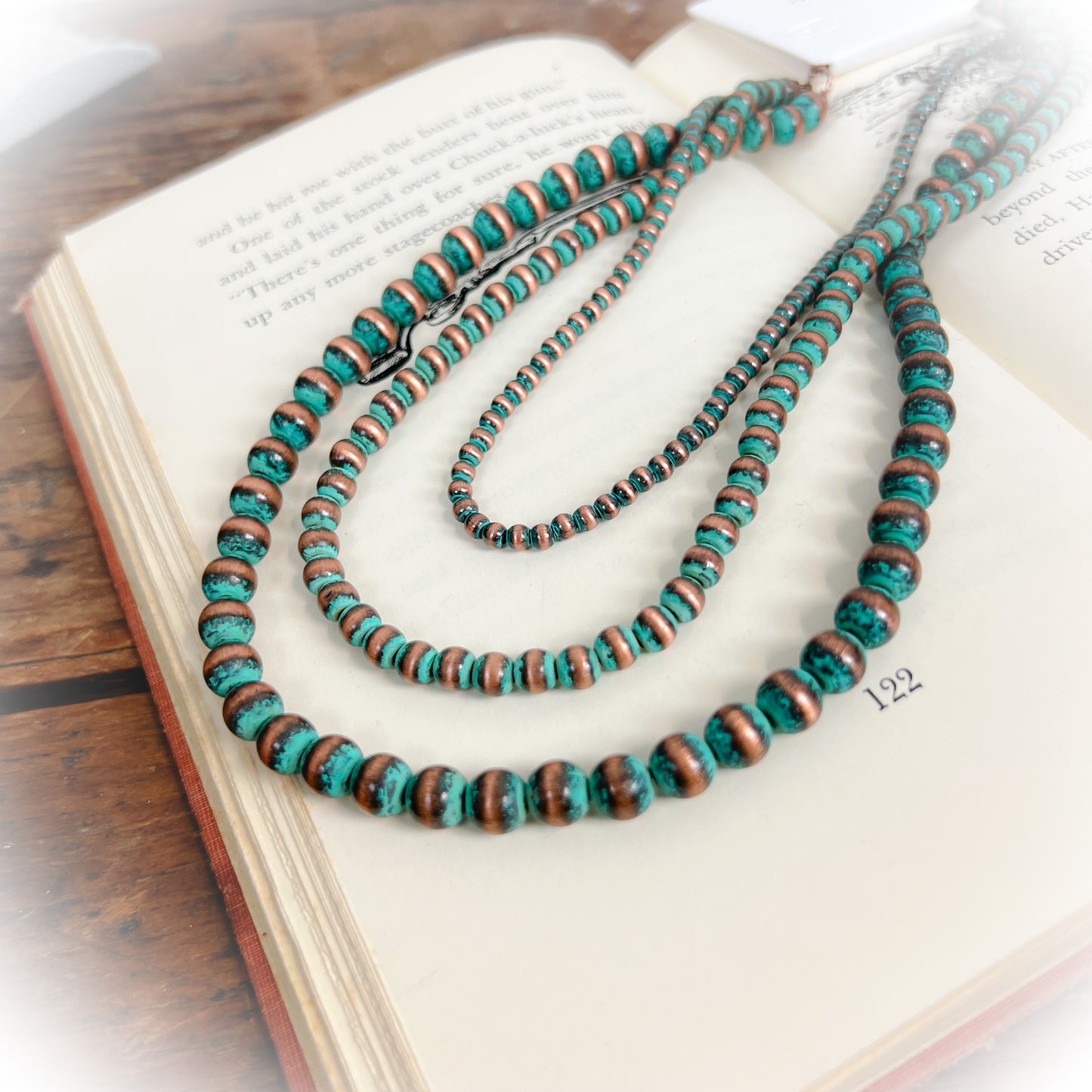 Mainstage Western Navajo Style Pearl Layered Necklace – Patina