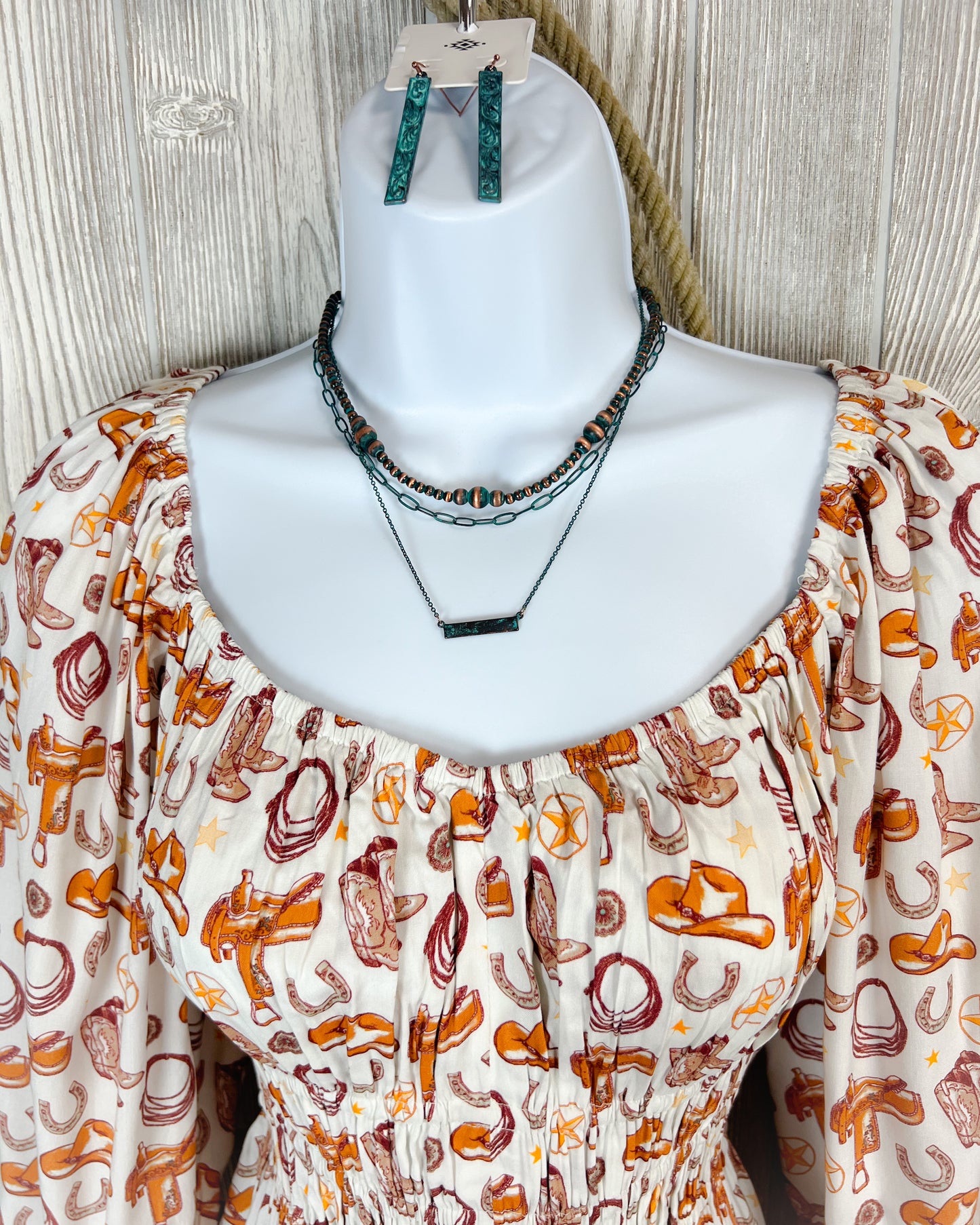Howdy Darlin' Western Print Romper