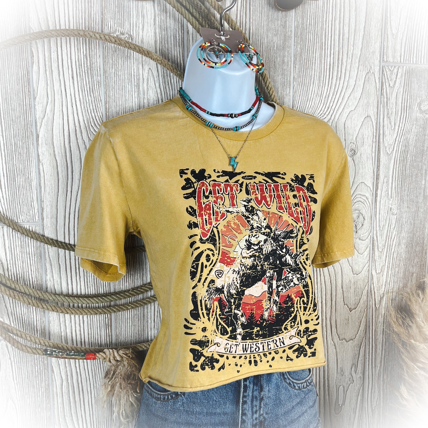 Get Wild - Cropped Graphic Tee