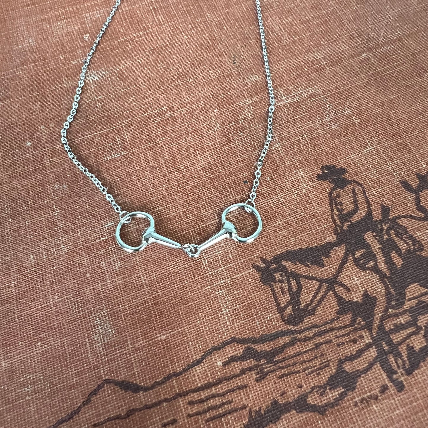 Western Sterling Silver Bit Necklace