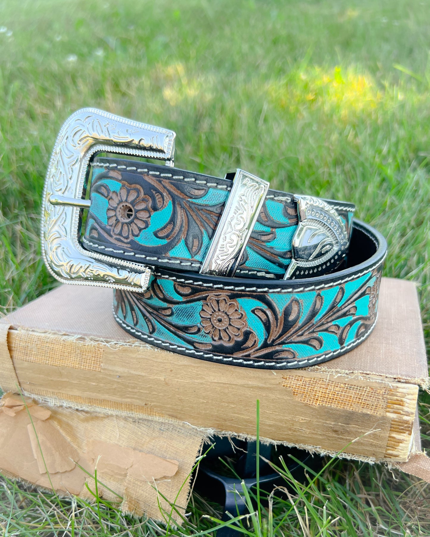 Western Ridge Tooled Leather Belt