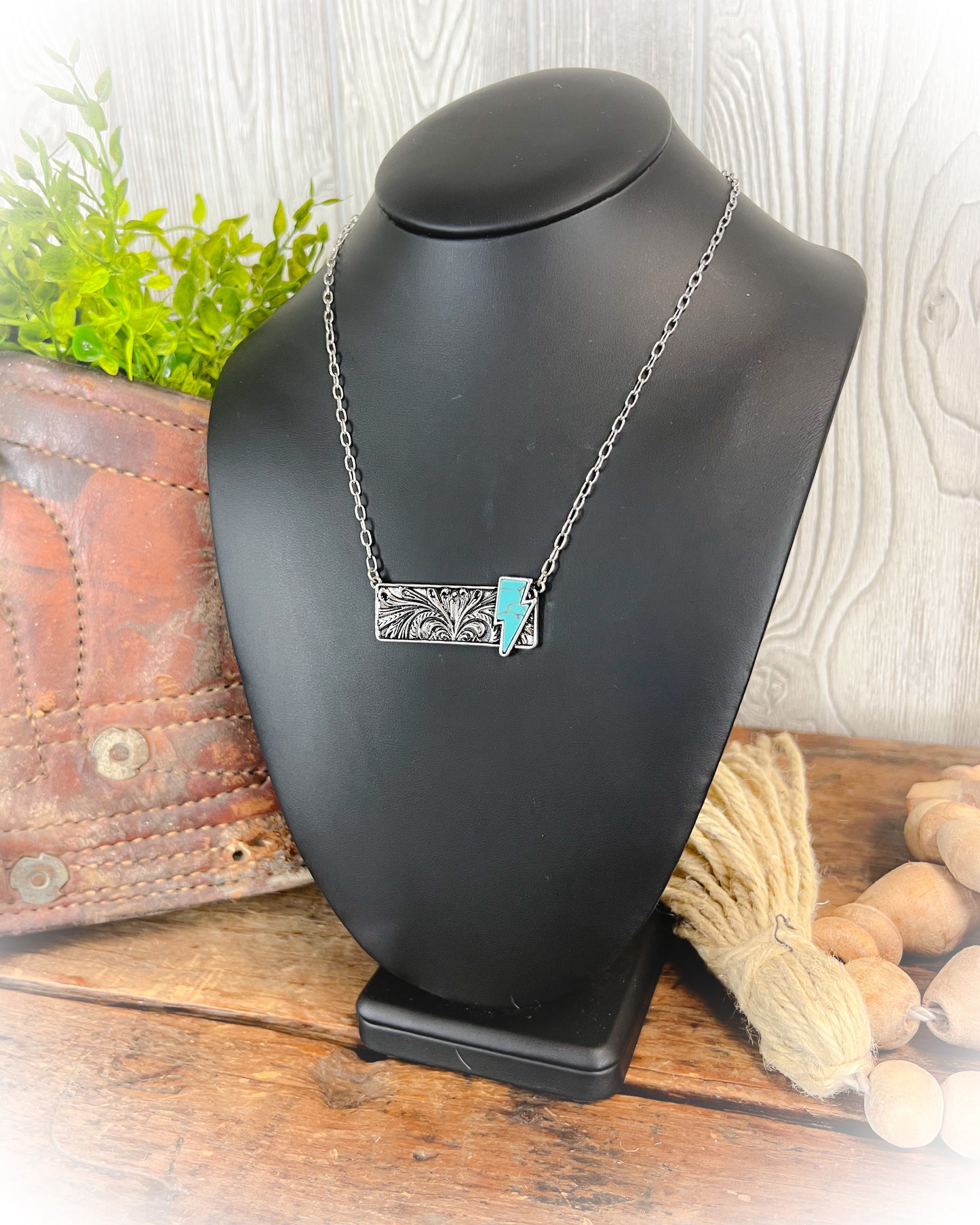 Lightning Bolt Bar Necklace