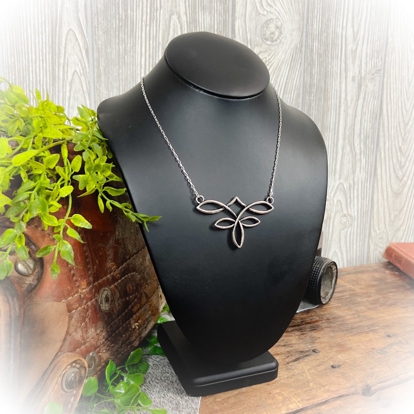 All Laced Up Boot Stitch Necklace – Silver