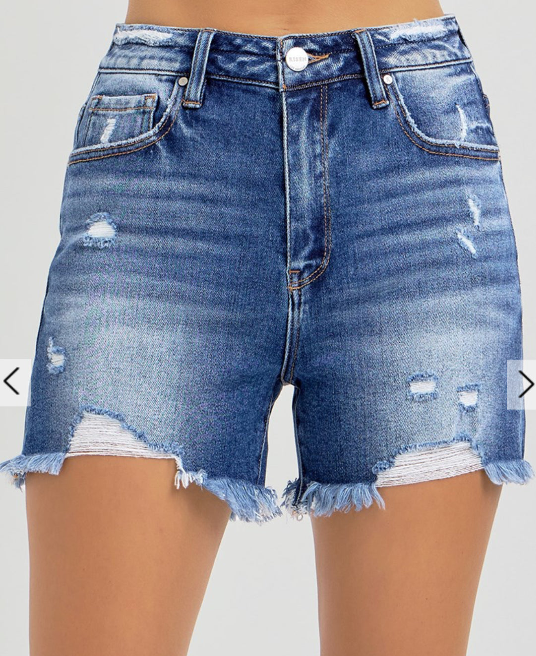 Luna - High Rise Risen Shorts - Dark