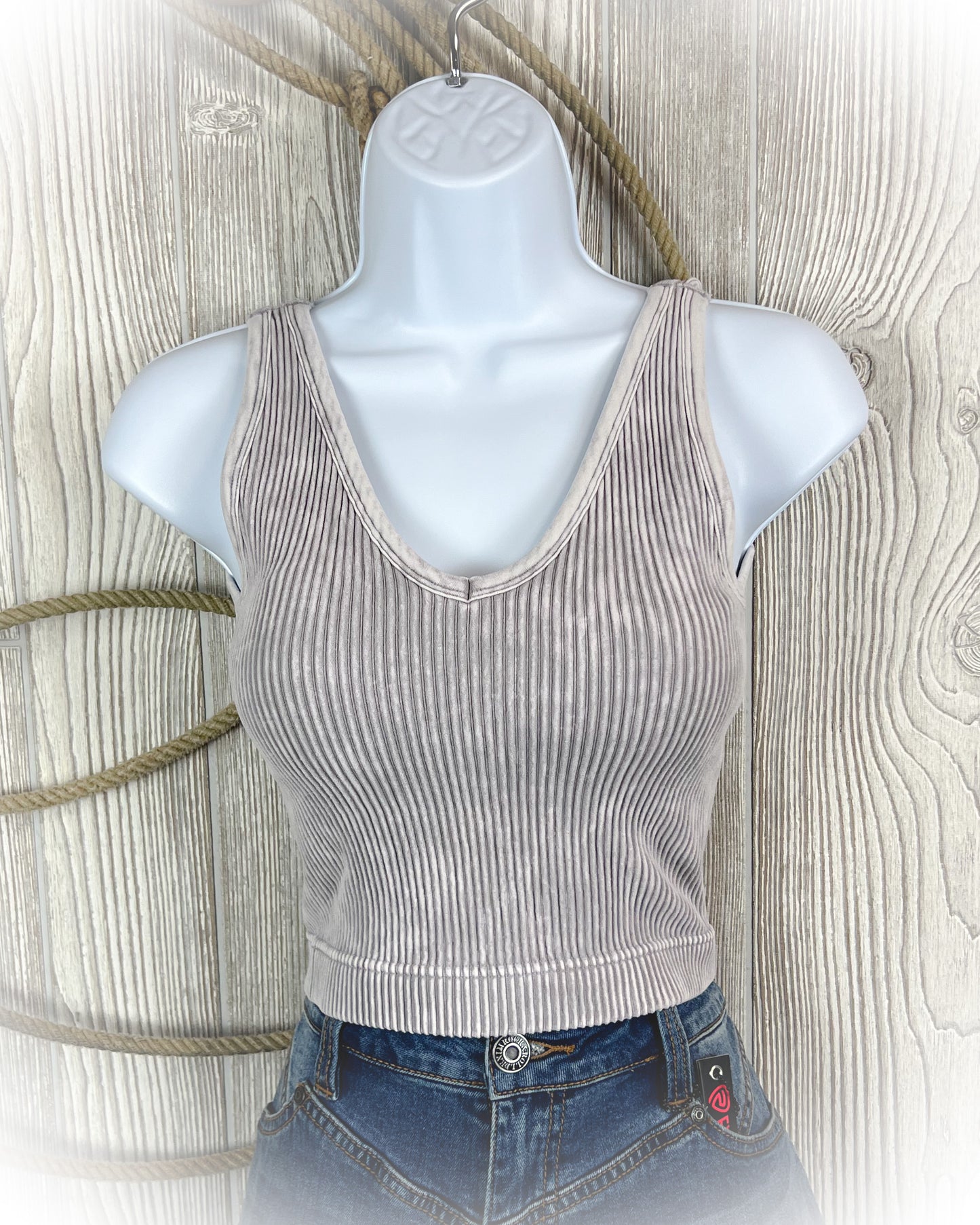 So Comfy V-Neck Cropped Tank Top