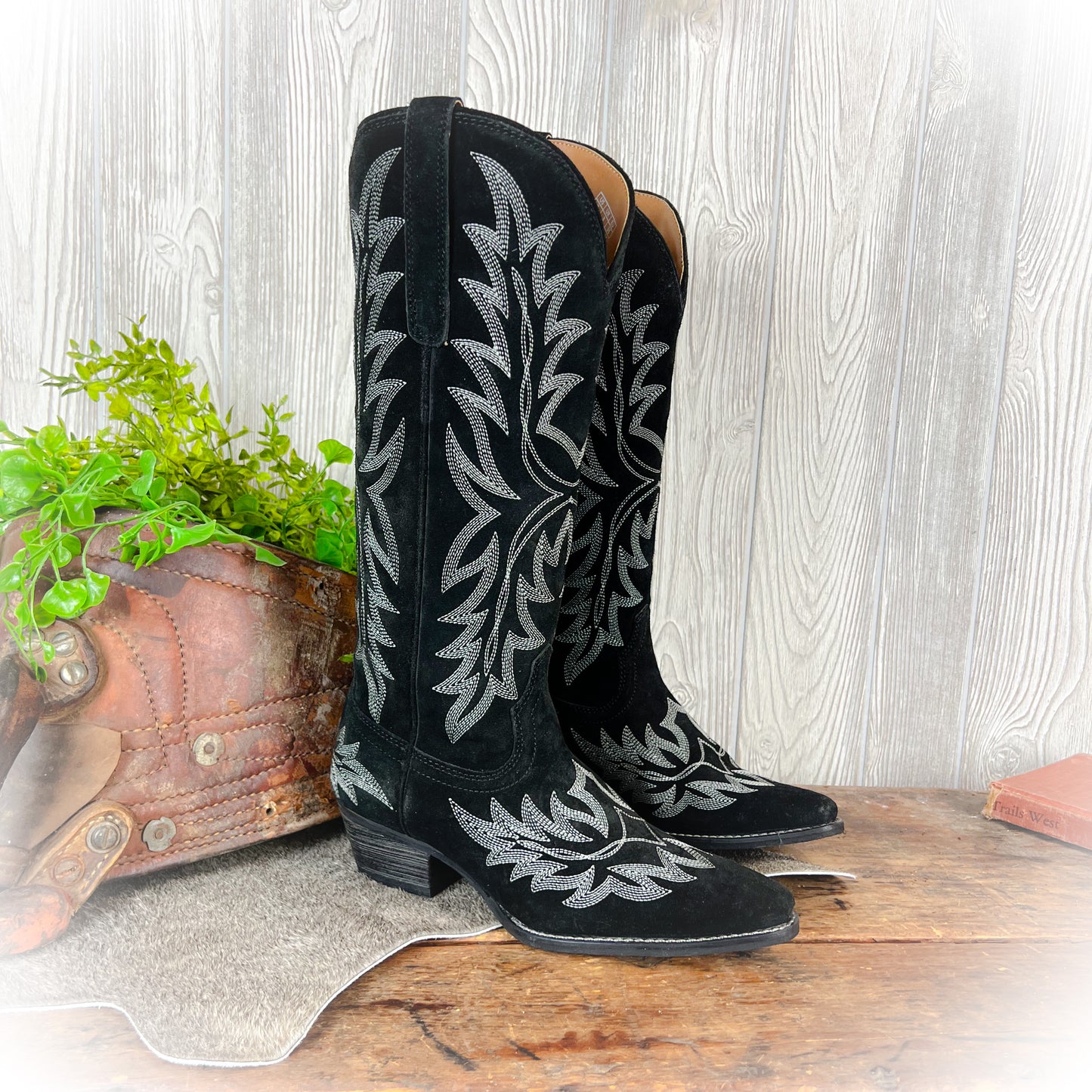 Midnight Ryder Black Leather Boots