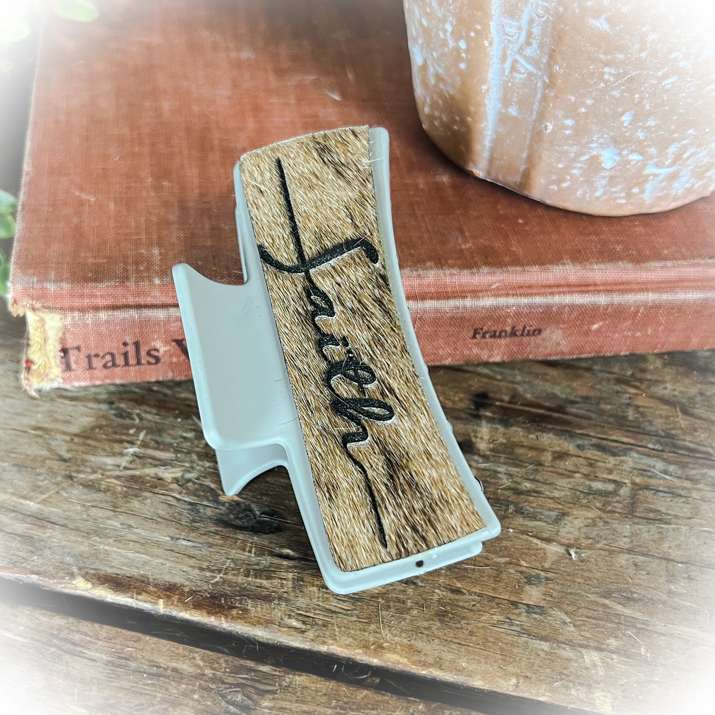 Faith Cowhide Claw Clips
