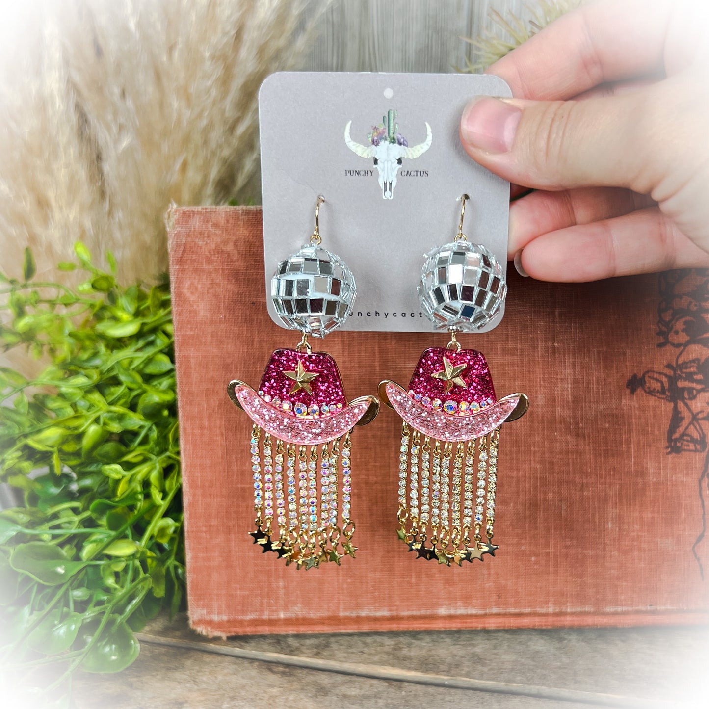 Stary Disco Cowboy Earrings