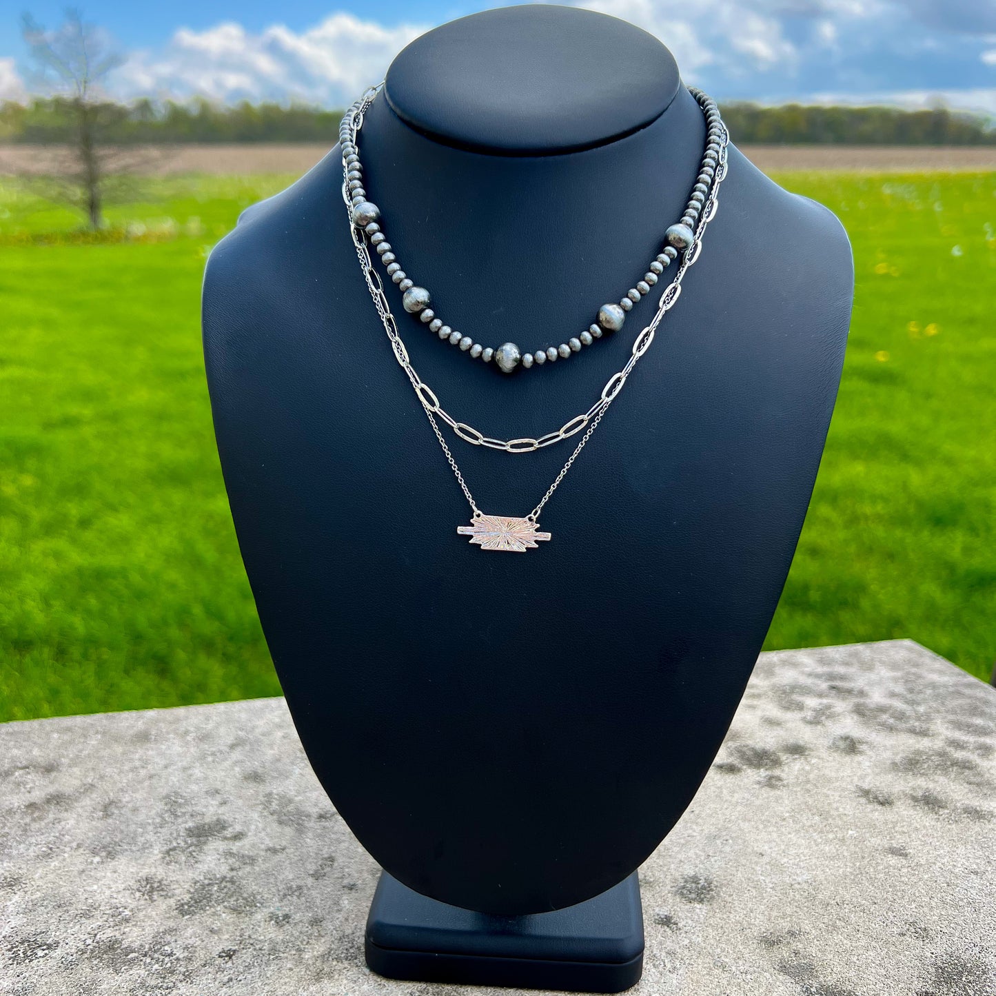 South Texas Layered Necklace - Silver