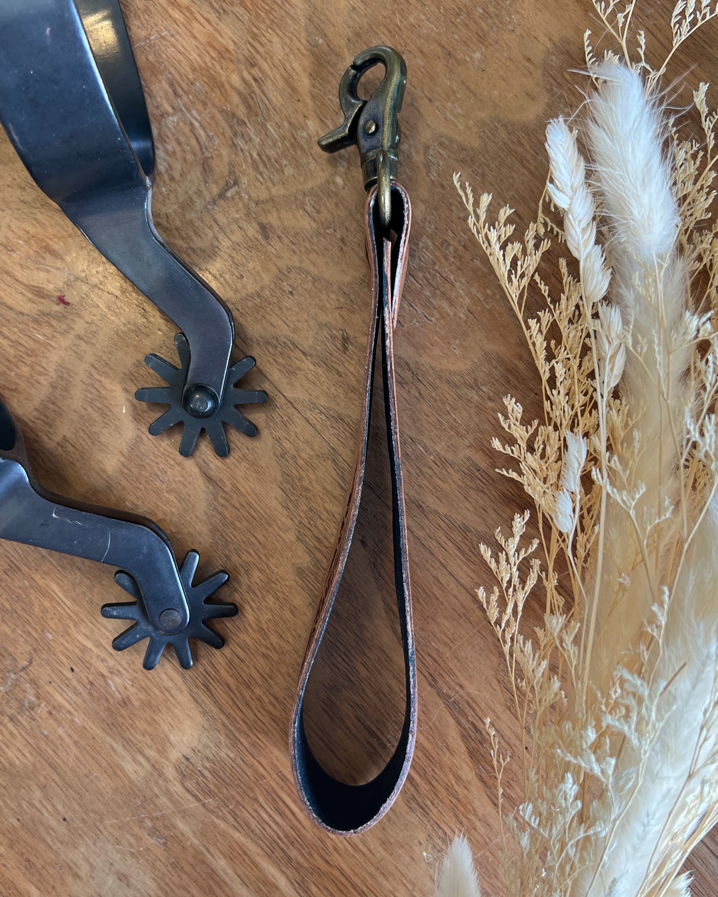 Tooled Leather Keychain