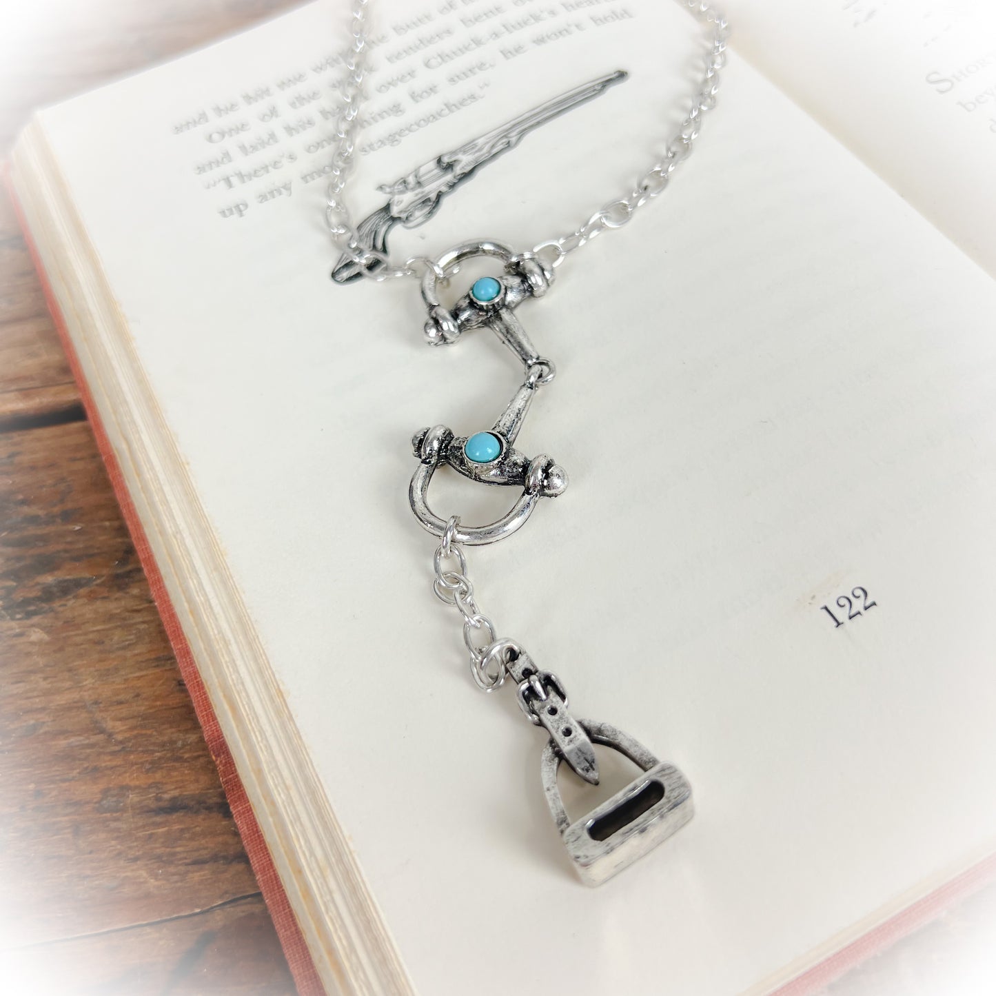 Western Horse Bit Lariat Necklace