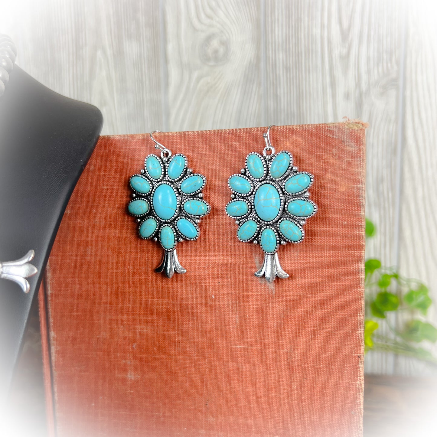 Western Statement Squash Blossom Necklace & Earrings Set
