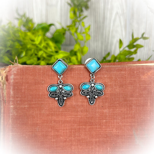 Cowgirl Up Western Boot Stitch Earrings