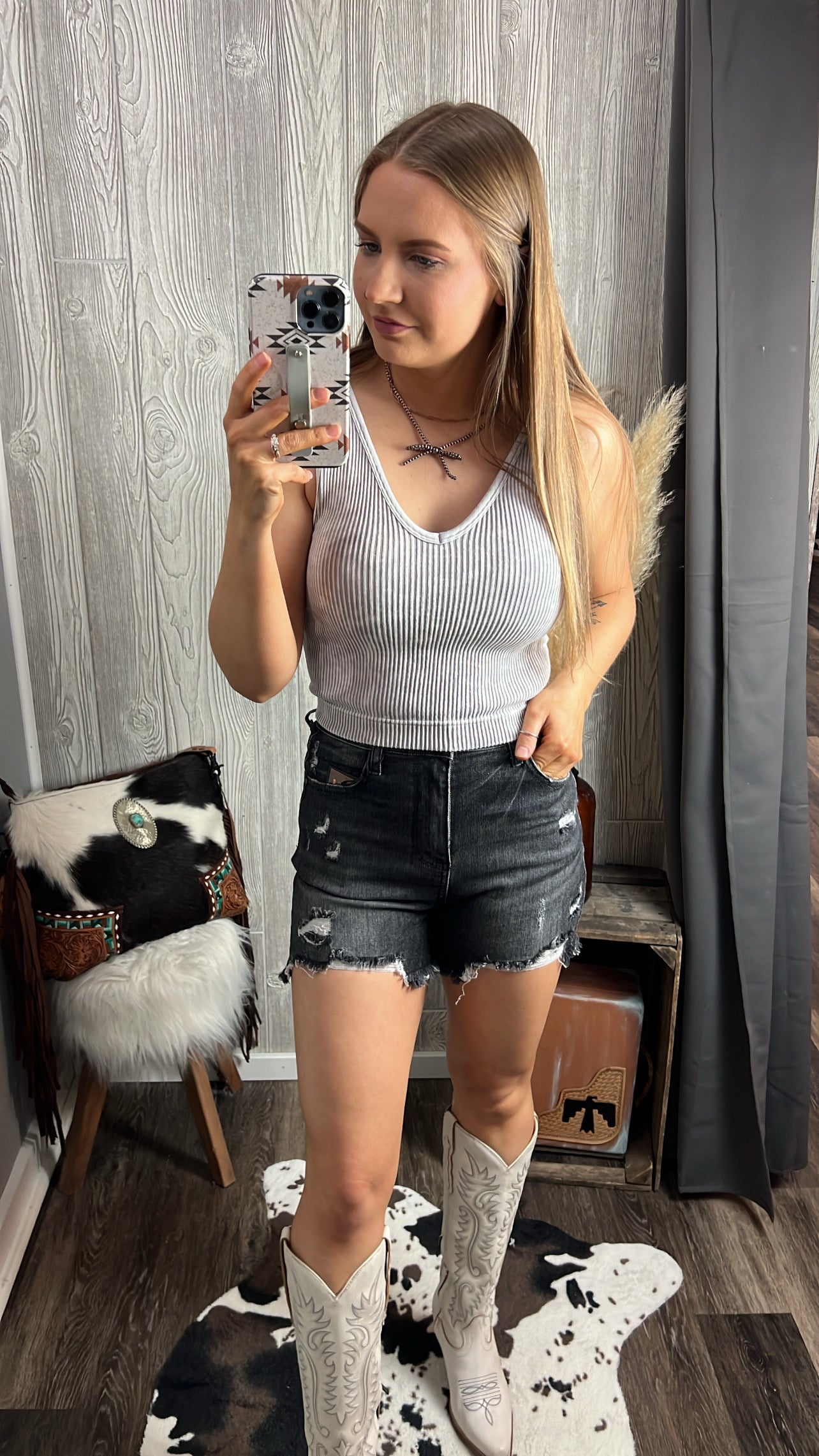 So Comfy V-Neck Cropped Tank Top