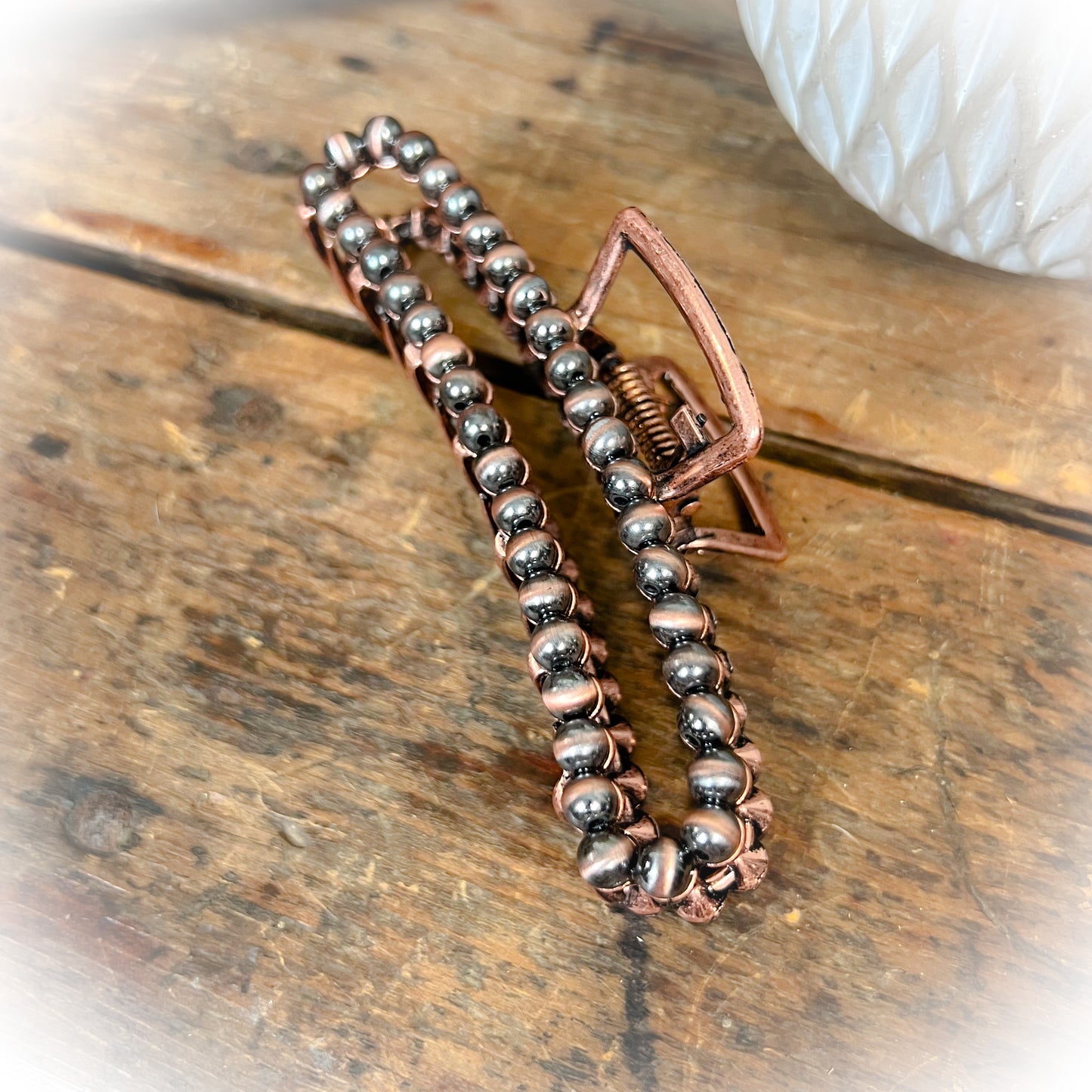 Navajo Style Pearl Claw Clip - Multiple Colors