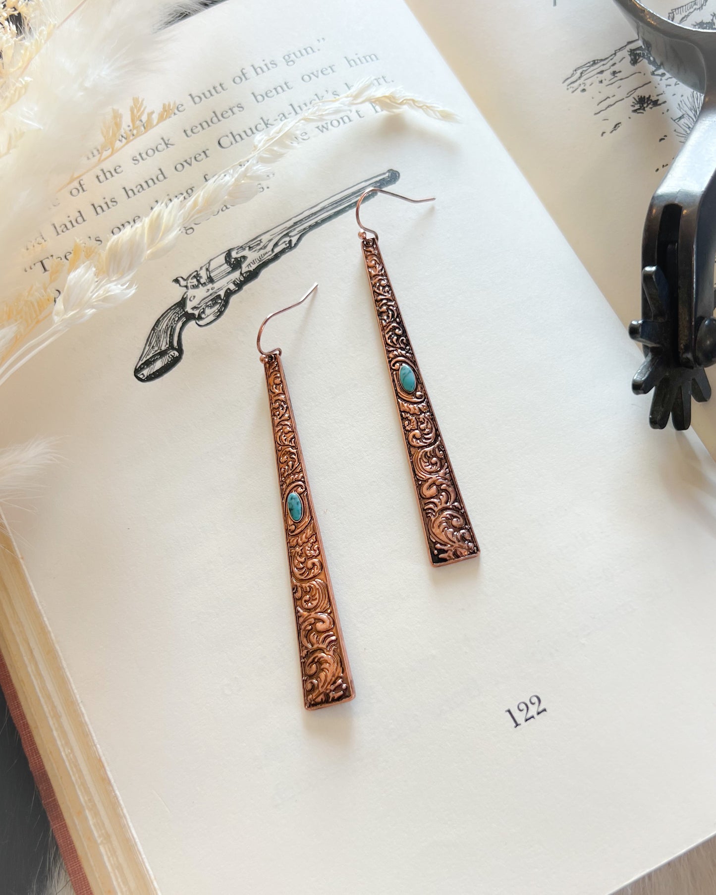 Simple Western Dangle Earrings - Multiple Colors