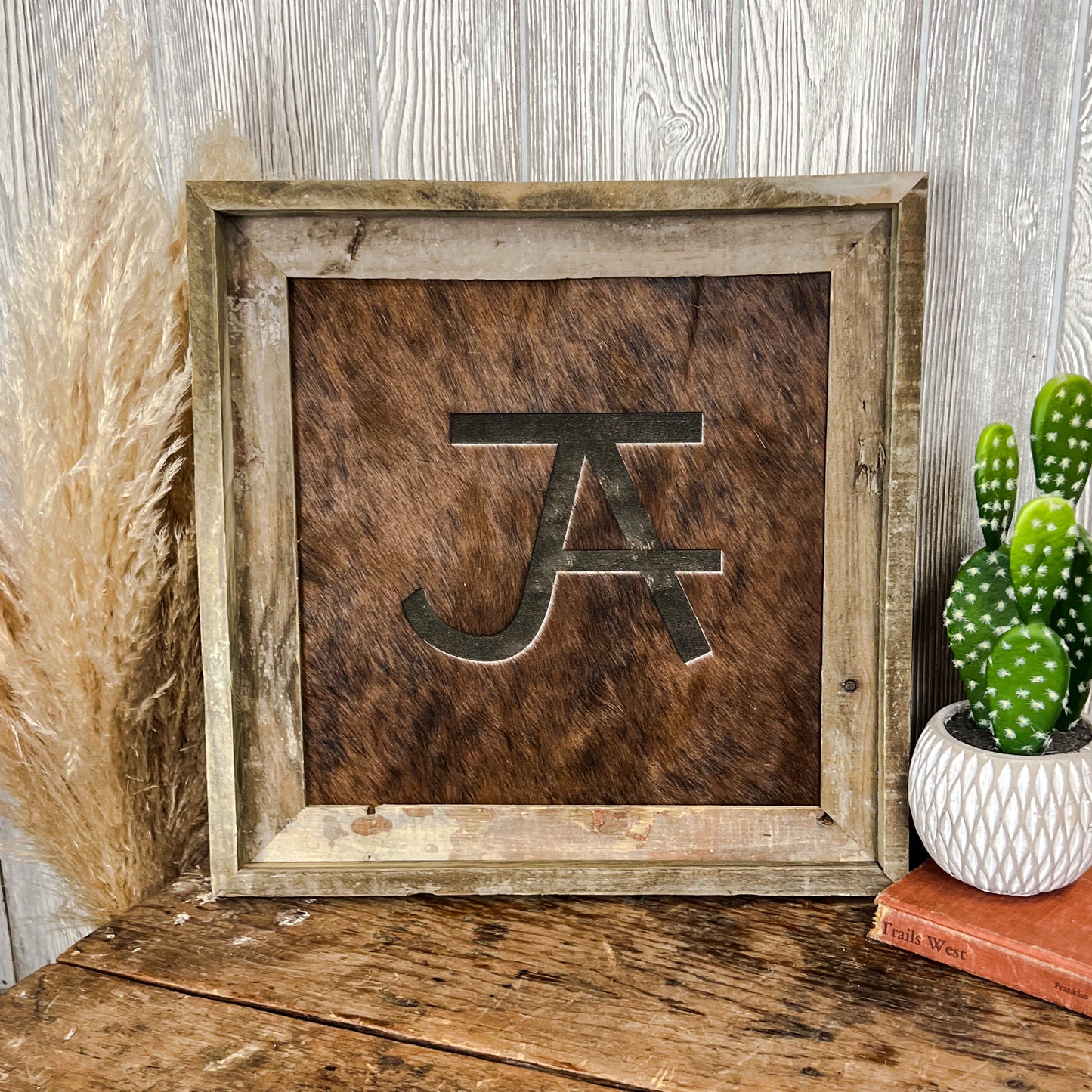 Custom Cowhide Laser Branded Photo