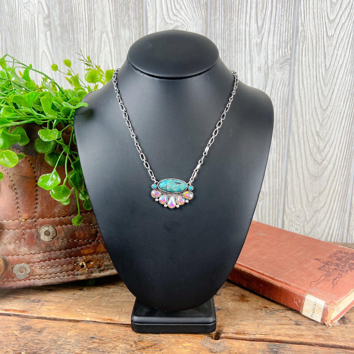 See You Western Necklace - Turquoise