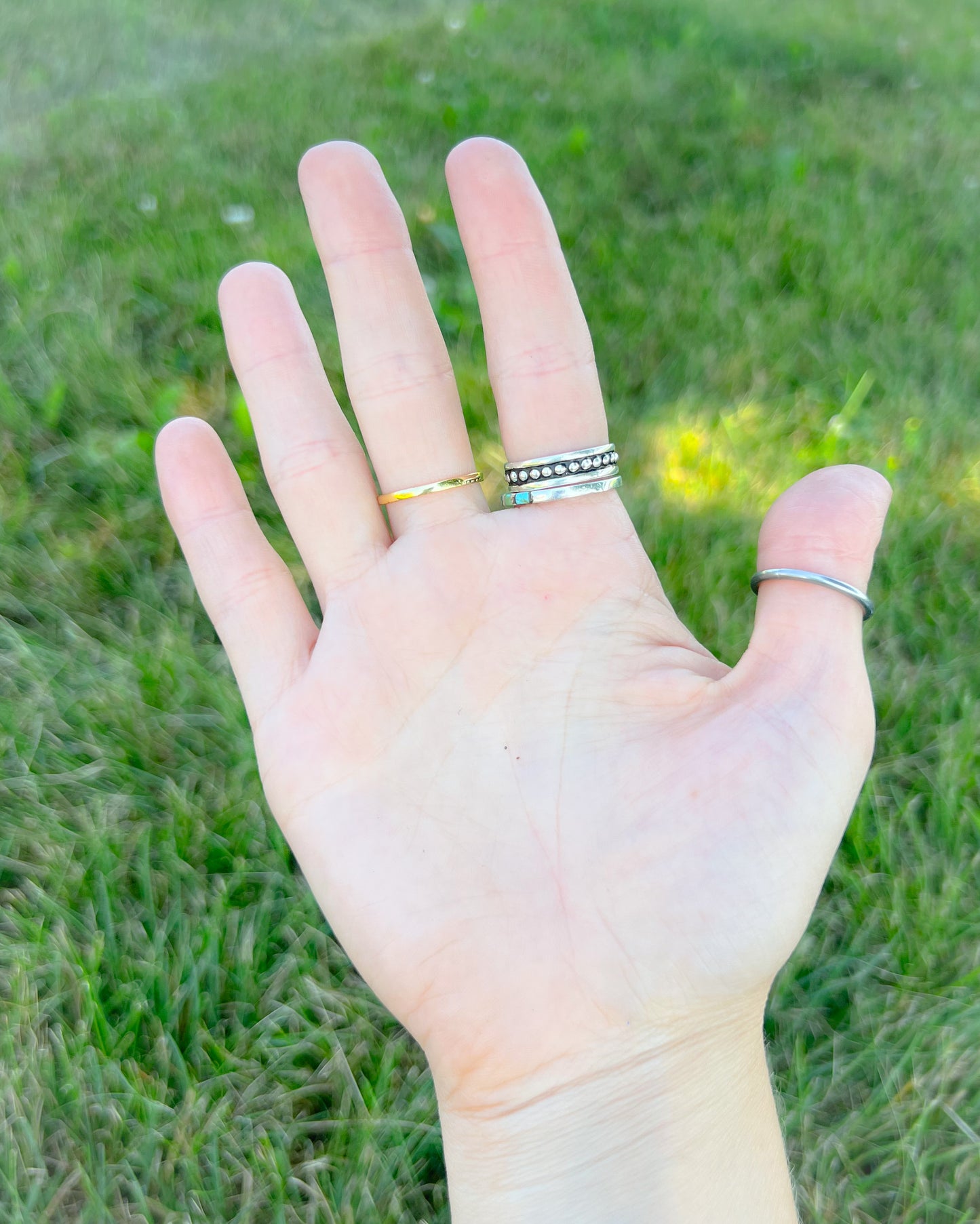Boho Golden Cactus Ring