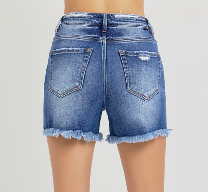 Luna - High Rise Risen Shorts - Dark