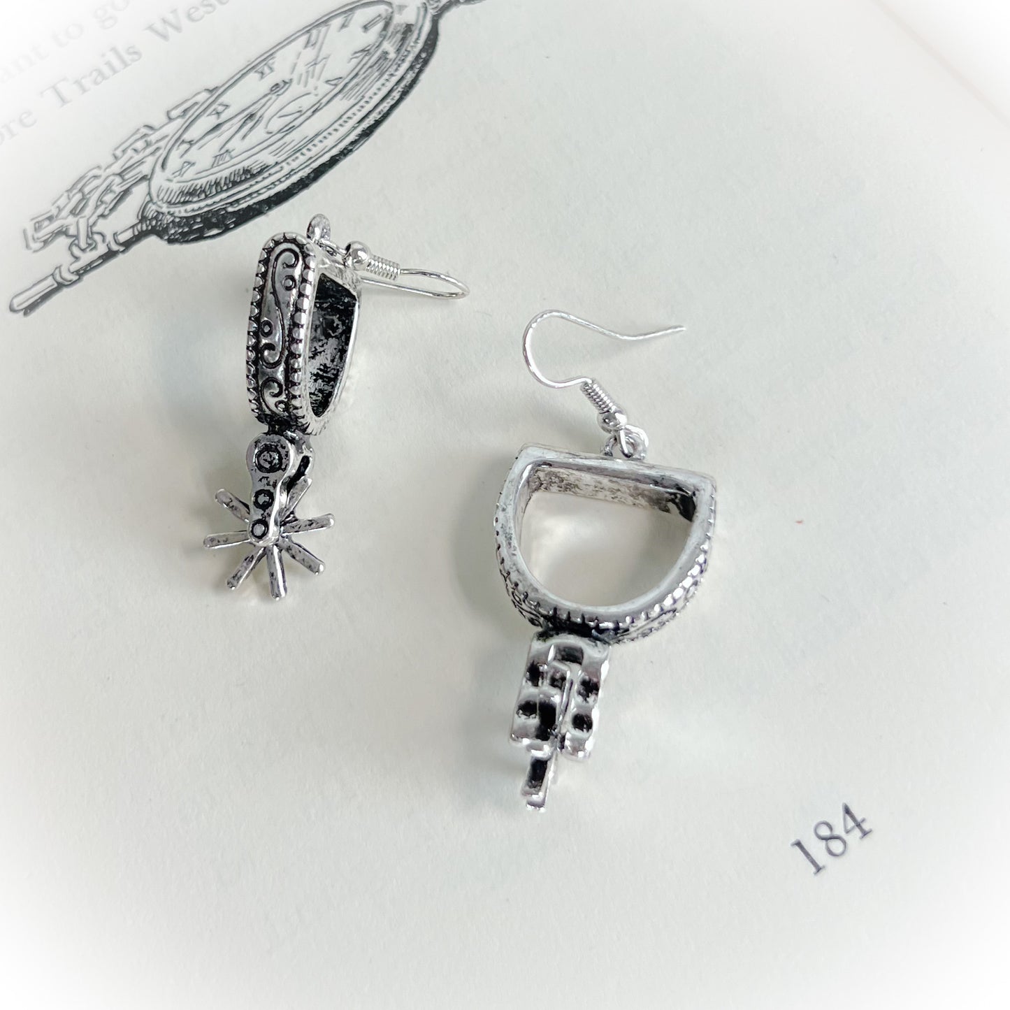 Western Cowboy Boot Spurs Earrings
