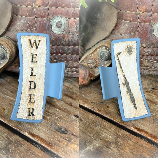 Welder Western Cowhide Claw Clips