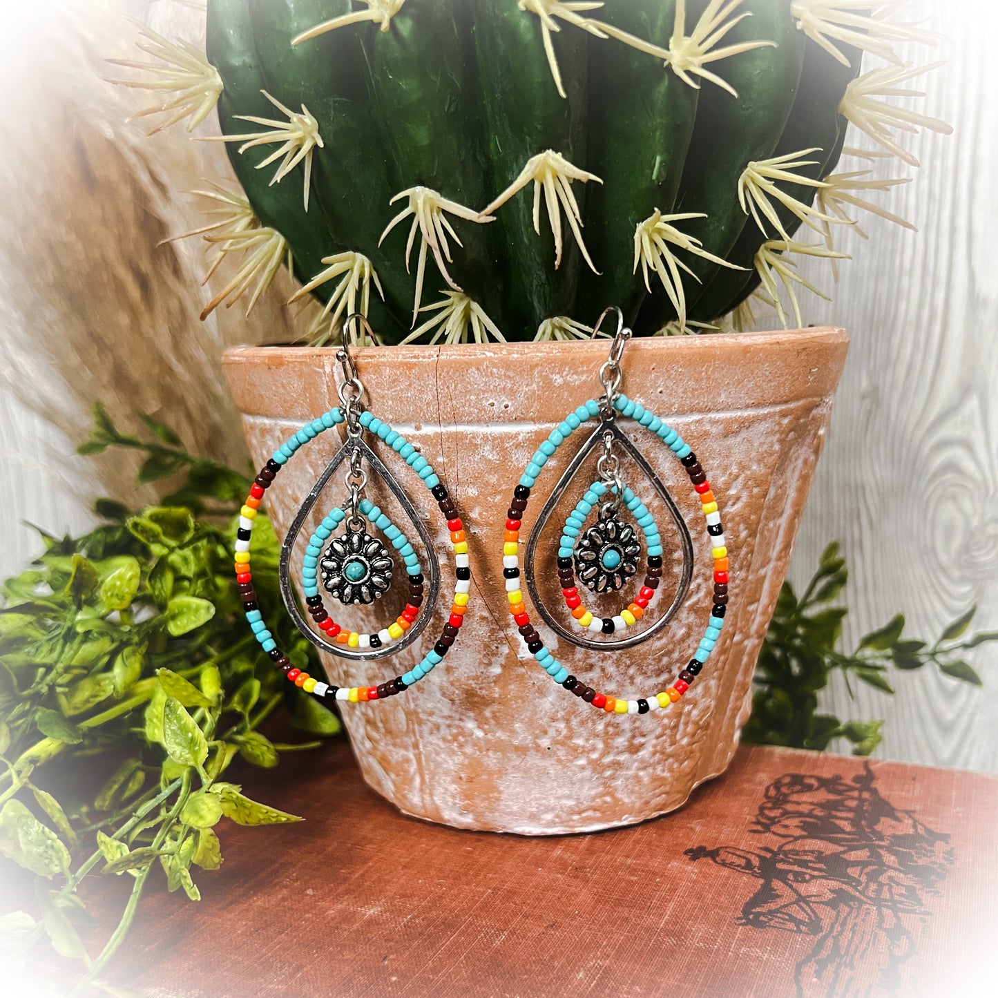 Concho Beaded Earrings