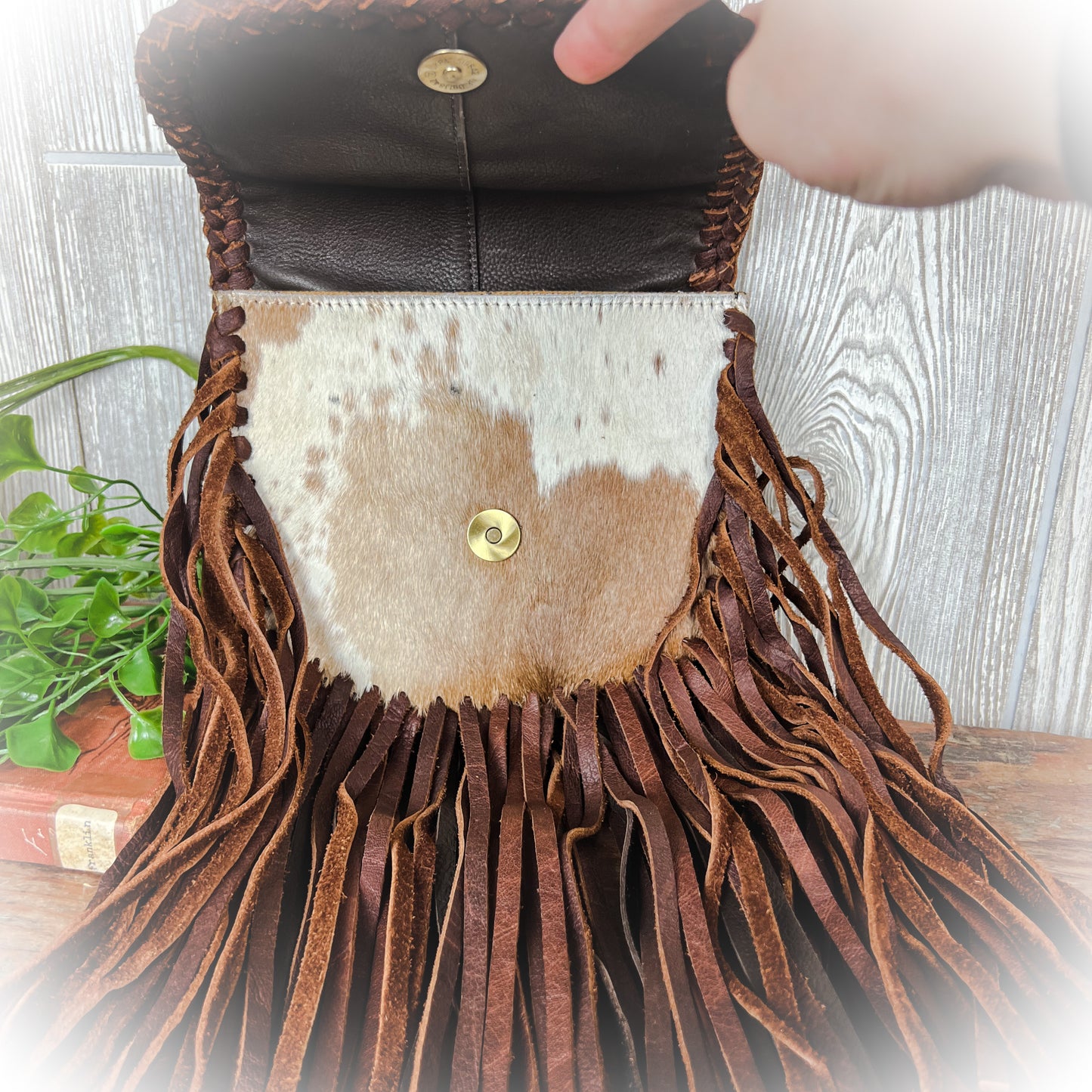 Vermont Fringe Cowhide Purse